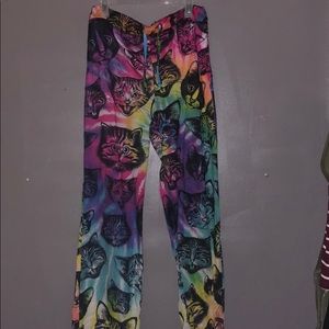 Rainbow cat Panama pants.